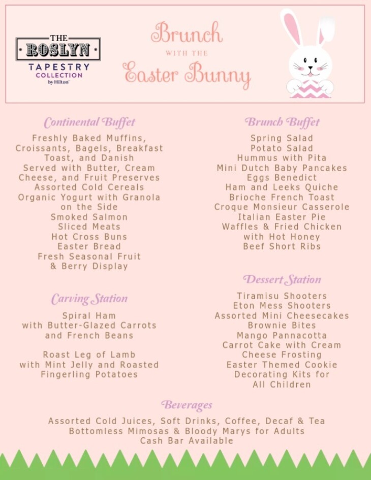 Brunch with the Easter Bunny MENU 2025
