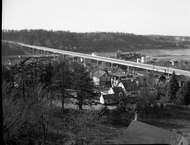 Drennan Coll Aerial View of Almost Completed Roslyn Viaduct 12 30 1949 4