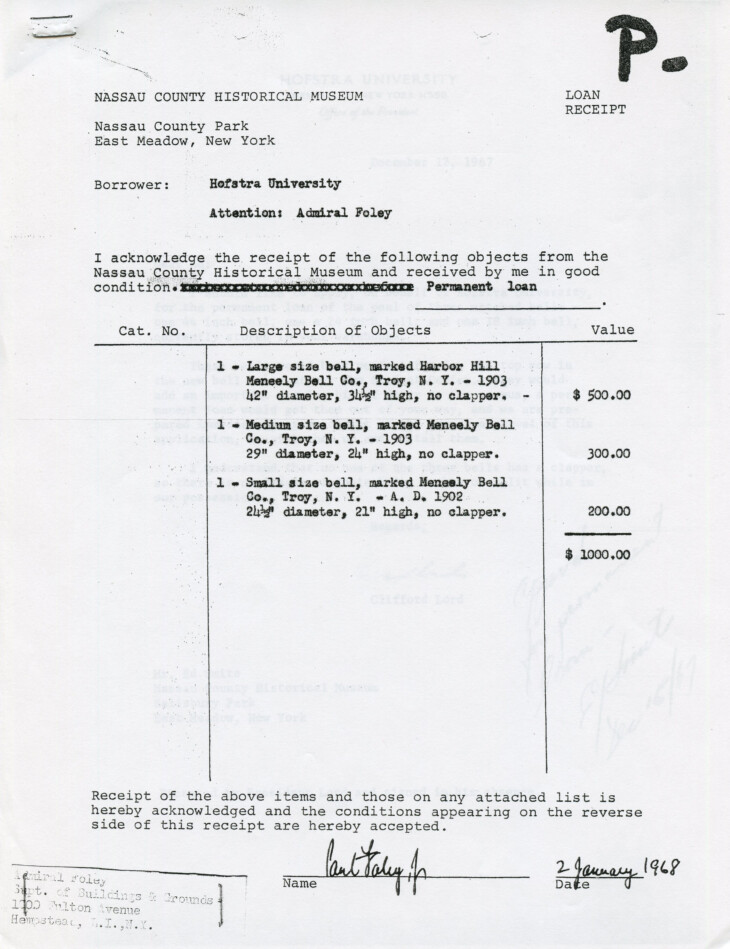 Harbor Hill Bells LN 1968