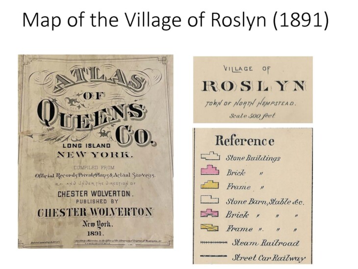 Map of the Village of Roslyn Chester Wolverton 1891 Page 1