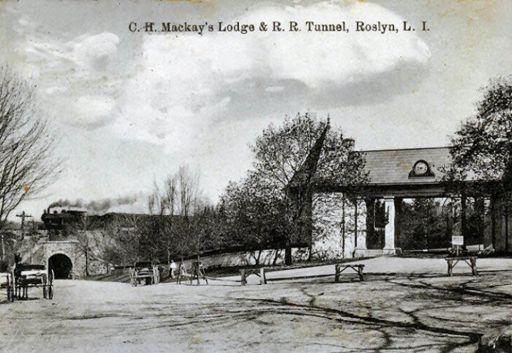Roslyn bridge with train c 1865 Dave Morrison 1