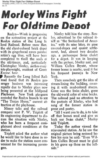 Morley Wins Fight For Oldtime