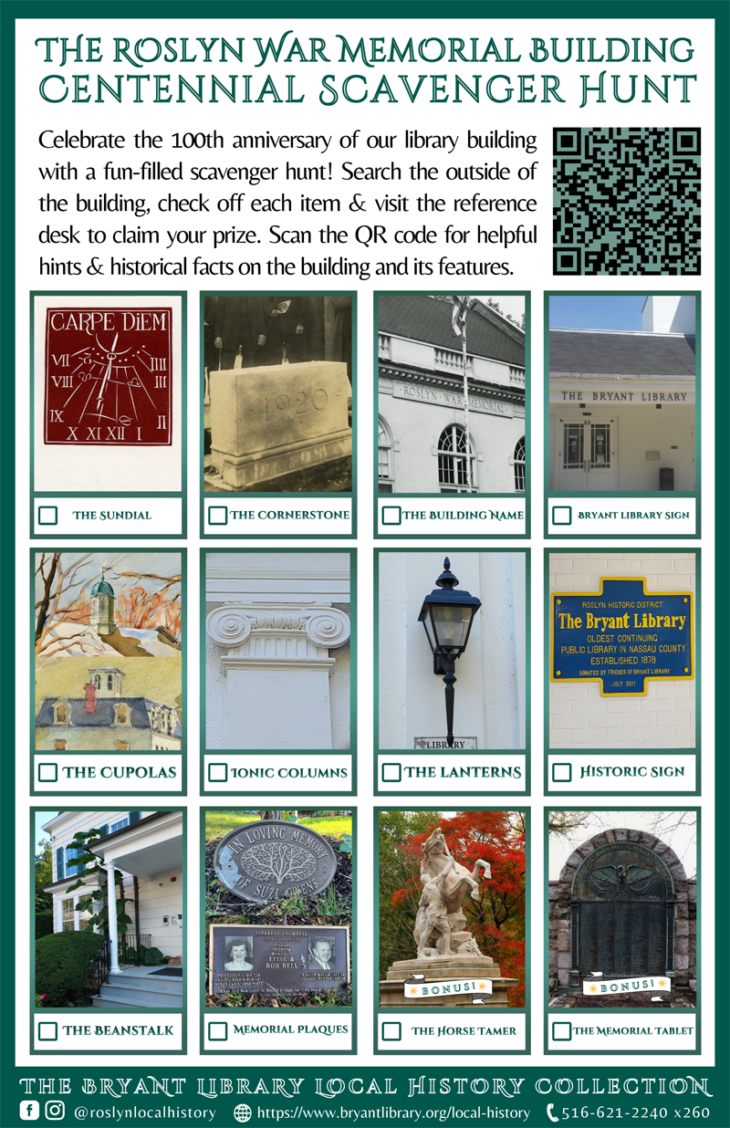 Roslyn War Memorial Scavenger Hunt